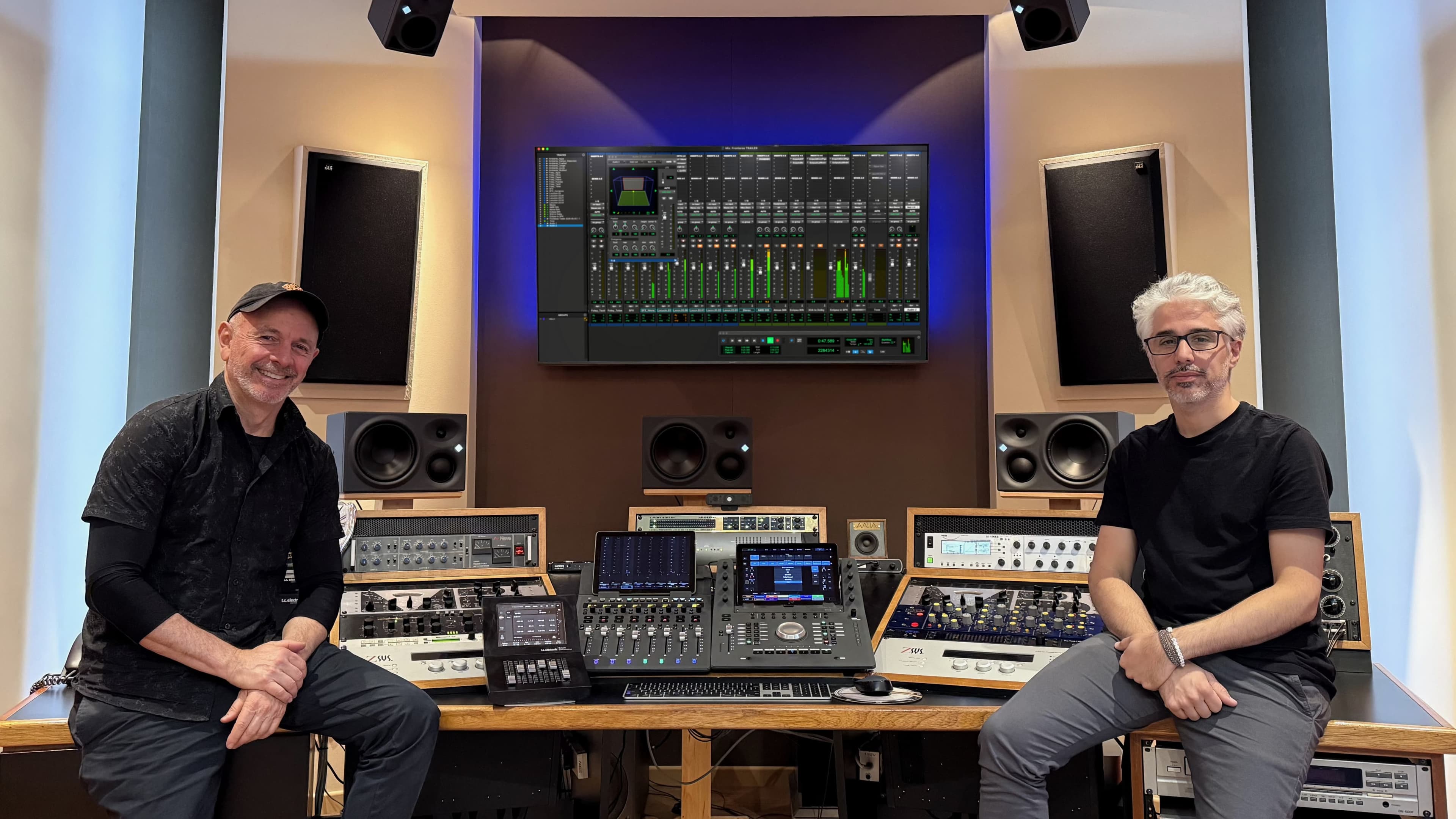 Martin Muscatello y Andrés Mayo en el estudio